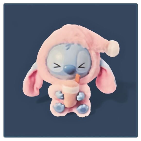 MINISO Disney Stitch Eat Something Before Sleep Plush Pendant - Milk Tea Desire - Picture 13 of 16